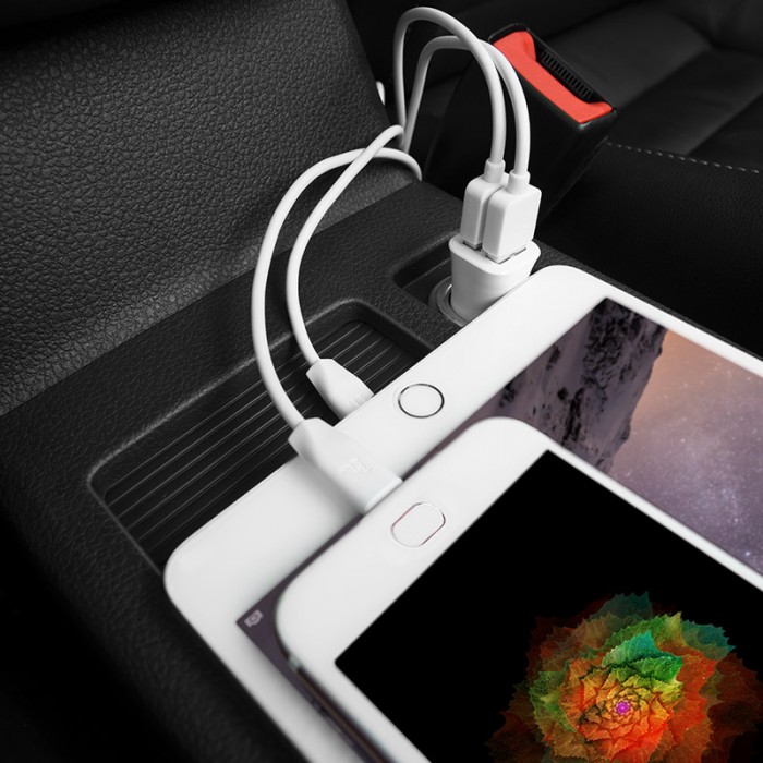 Car charger «Z1» dual USB sets with additional cable - HOCO