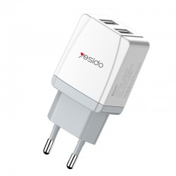 YESIDO YC21 EU Plug 2 USB Port Travel Charger with Micro cable