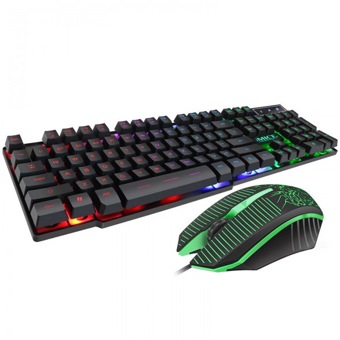 iMICE AN300X7 USB wired backlit keyboard computer gaming keyboard mouse combo